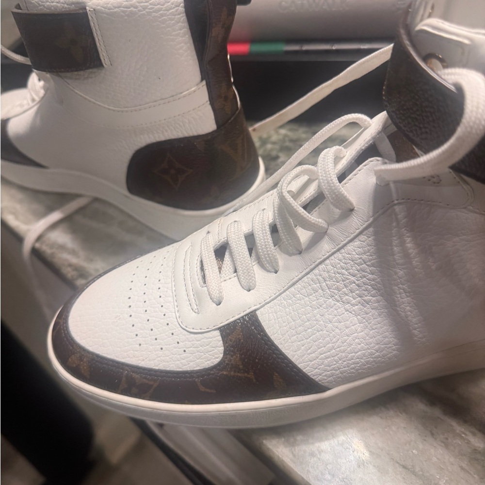 Louis Vuitton White and Brown Women's Sneakers